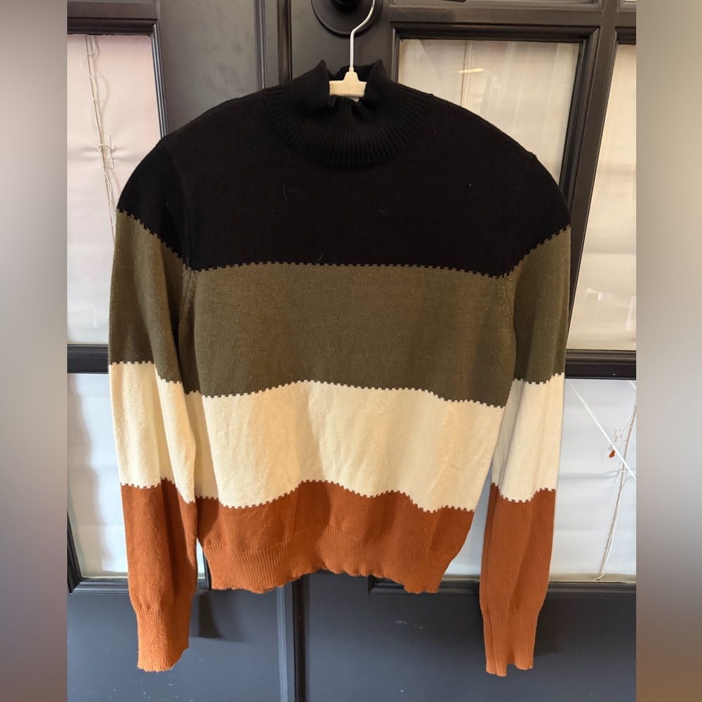 Baltic Born Black, Olive, Cream, and Brown Sweater